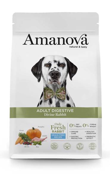 Amanova Adult Digestive Divine Rabbit Grain Free Ξηρά Τροφή για Ενήλικους Σκύλους με Κουνέλι 10Kg